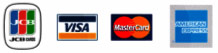 JCB、VISA、MASTER、AMEXがご使用できます。